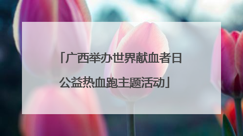 广西举办世界献血者日公益热血跑主题活动