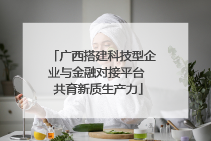广西搭建科技型企业与金融对接平台 共育新质生产力
