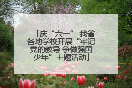 庆“六一” 我省各地学校开展“牢记党的教导 争做强国少年”主题活动