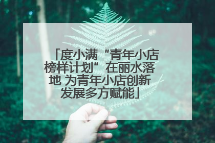 度小满“青年小店榜样计划”在丽水落地 为青年小店创新发展多方赋能