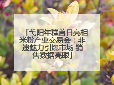 弋阳年糕首日亮相米粉产业交易会：非遗魅力引爆市场 销售数据亮眼
