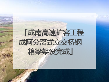 成南高速扩容工程成阿分离式立交桥钢箱梁架设完成