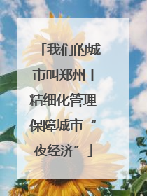 我们的城市叫郑州丨精细化管理保障城市“夜经济”