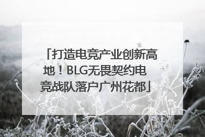 打造电竞产业创新高地！BLG无畏契约电竞战队落户广州花都