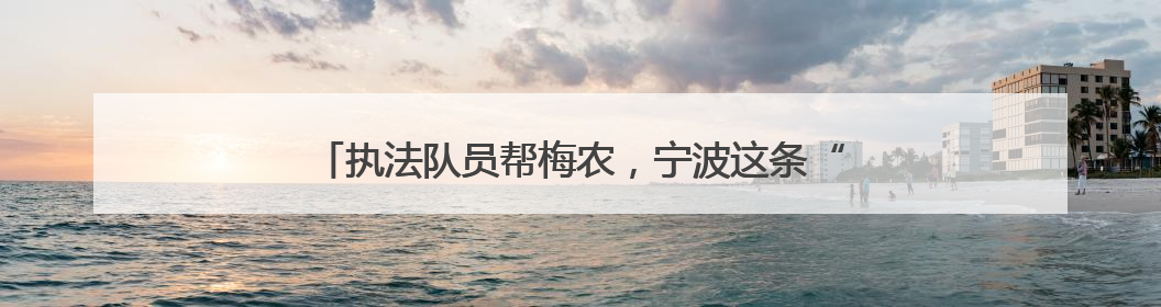 执法队员帮梅农，宁波这条“杨梅街”有最鲜甜的市井烟火