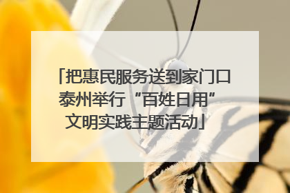 把惠民服务送到家门口 泰州举行“百姓日用”文明实践主题活动