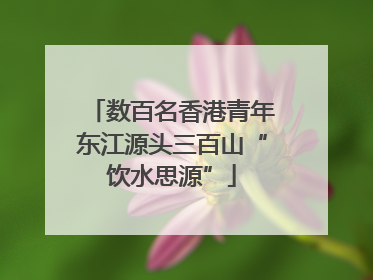 数百名香港青年东江源头三百山“饮水思源”