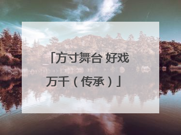 方寸舞台 好戏万千（传承）