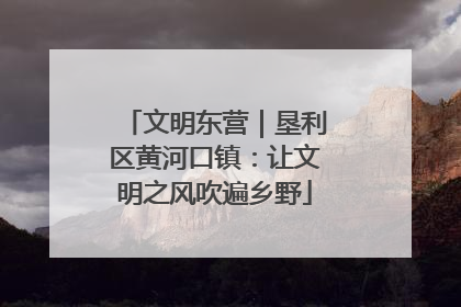 文明东营｜垦利区黄河口镇：让文明之风吹遍乡野