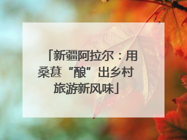 新疆阿拉尔：用桑葚“酿”出乡村旅游新风味