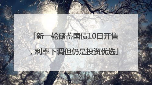 新一轮储蓄国债10日开售，利率下调但仍是投资优选
