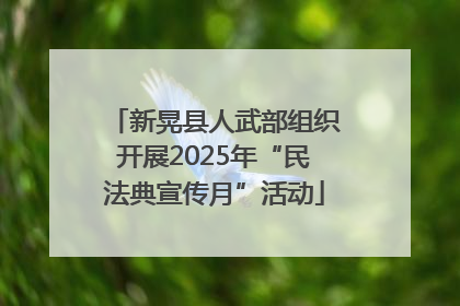 新晃县人武部组织开展2025年“民法典宣传月”活动
