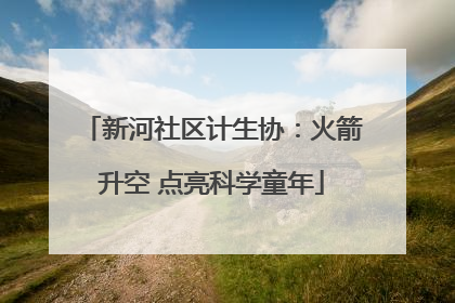 新河社区计生协：火箭升空 点亮科学童年