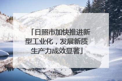 日照市加快推进新型工业化，发展新质生产力成效显著