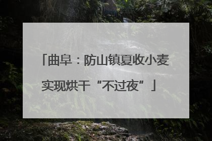 曲阜：防山镇夏收小麦实现烘干“不过夜”