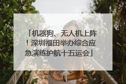 机器狗、无人机上阵！深圳福田举办综合应急演练护航十五运会