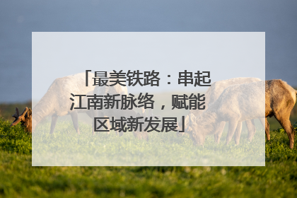 最美铁路：串起江南新脉络，赋能区域新发展