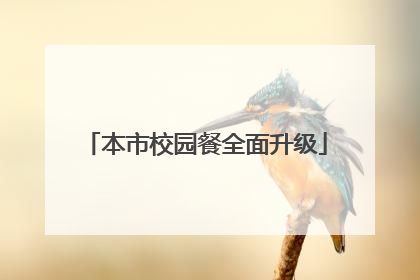 本市校园餐全面升级