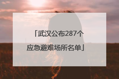 武汉公布287个应急避难场所名单