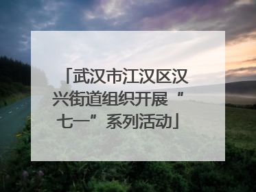 武汉市江汉区汉兴街道组织开展“七一”系列活动