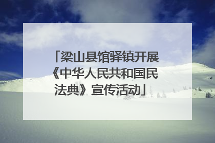 梁山县馆驿镇开展《中华人民共和国民法典》宣传活动