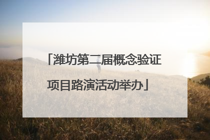 潍坊第二届概念验证项目路演活动举办