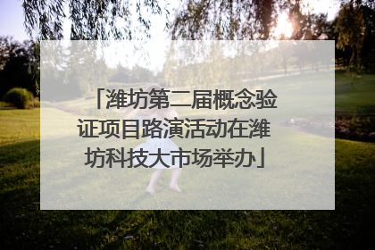 潍坊第二届概念验证项目路演活动在潍坊科技大市场举办