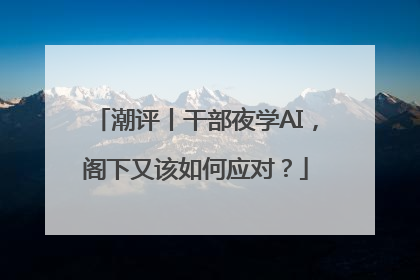 潮评丨干部夜学AI，阁下又该如何应对？