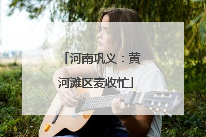 河南巩义：黄河滩区麦收忙