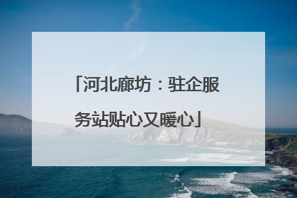 河北廊坊：驻企服务站贴心又暖心