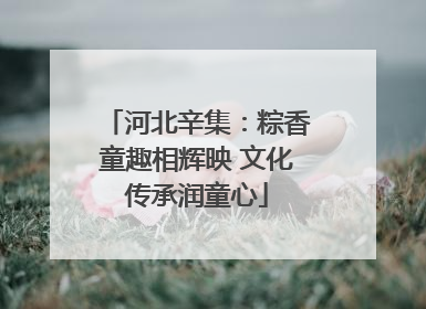 河北辛集：粽香童趣相辉映 文化传承润童心