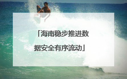 海南稳步推进数据安全有序流动