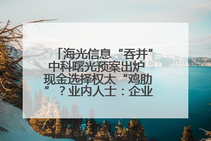 海光信息“吞并”中科曙光预案出炉 现金选择权太“鸡肋”？业内人士：企业不想大量现金流出