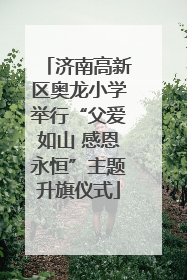 济南高新区奥龙小学举行“父爱如山 感恩永恒”主题升旗仪式