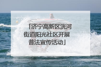 济宁高新区洸河街道阳光社区开展普法宣传活动