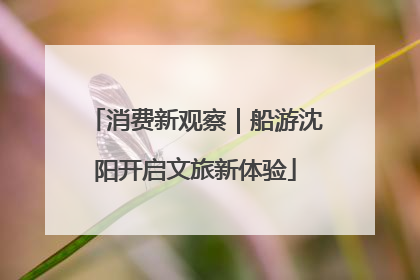 消费新观察｜船游沈阳开启文旅新体验