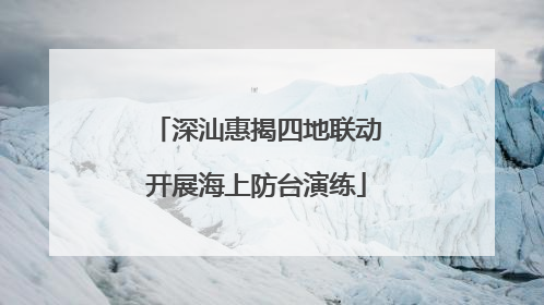 深汕惠揭四地联动开展海上防台演练