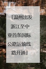 温州出发 浙江至中亚首条国际公路运输线路开通