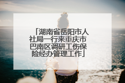 湖南省岳阳市人社局一行来重庆市巴南区调研工伤保险经办管理工作