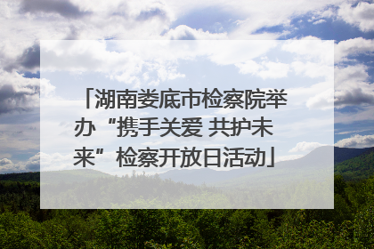 湖南娄底市检察院举办“携手关爱 共护未来”检察开放日活动