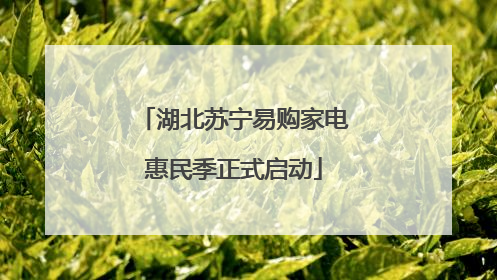 湖北苏宁易购家电惠民季正式启动