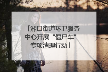 湘口街道环卫服务中心开展“僵尸车”专项清理行动