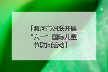 漯河市妇联开展“六一”国际儿童节慰问活动
