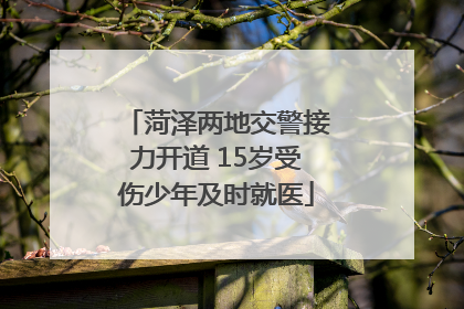 菏泽两地交警接力开道 15岁受伤少年及时就医