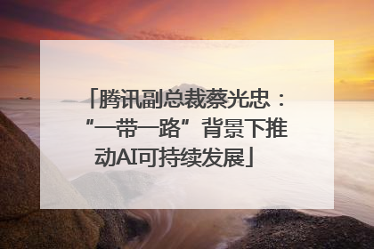 腾讯副总裁蔡光忠：“一带一路”背景下推动AI可持续发展