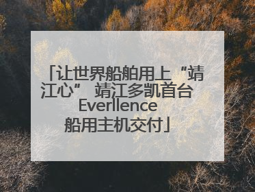 让世界船舶用上“靖江心” 靖江多凯首台Everllence船用主机交付
