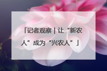 记者观察｜让“新农人”成为“兴农人”