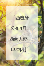 西班牙公布4月西葡大停电原因