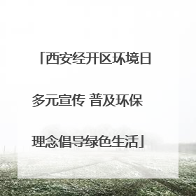 西安经开区环境日多元宣传 普及环保理念倡导绿色生活