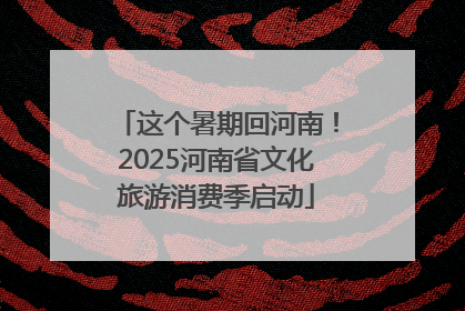 这个暑期回河南！2025河南省文化旅游消费季启动